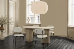 Uppveda Ovalt Matbord 180x90 cm Travertin Utseende