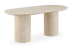 Uppveda Ovalt Matbord 180x90 cm med 4 Sawako Stolar