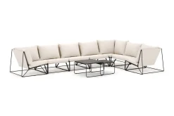 Usteryd utomhus L-soffa 7-sits vändbar