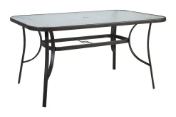 Utebord DUBLIN 150x90xH70 Glas brun