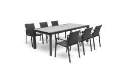 Utebord Hillerstorp Borgdala 220/340 x 107 x H75,5 cm Grå