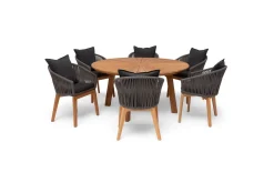 Utebord Hillerstorp Ringsjö Ø150 cm Brun
