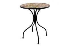 Utebord Morocco D60xh71 Mosaik Topp Med Färgade Motiv