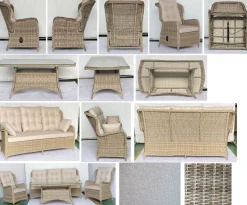 Utemöbelgrupp Orleans recliner-lounge