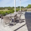 Utestol LARACHE 57x61xH83 aluminiumram grå