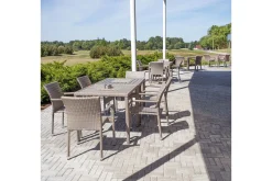 Utestol LARACHE 57x61xH83 aluminiumram grå