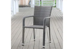 Utestol LARACHE 57x61xH83 aluminiumram grå