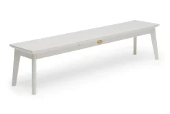 Utestoltö Bänk Utomhus 185 cm Vit