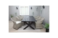 Utomhusbord Oxford 220 Svart