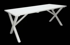 Utomhusbord Scottsdale rektangulär Vit 190 cm