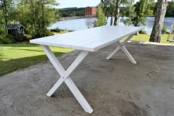 Utomhusbord Scottsdale rektangulär Vit 190 cm