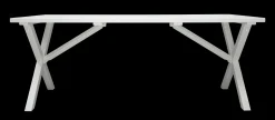 Utomhusbord Scottsdale rektangulär Vit 190 cm