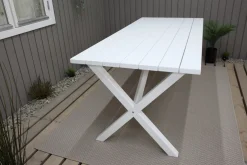 Utomhusbord Scottsdale rektangulär Vit 190 cm