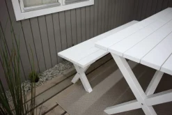 Utomhusbord Scottsdale rektangulär Vit 190 cm