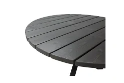 Utomhusmöbelgrupp Ø 112 cm bord & 4 Merida naturell stolar Svart