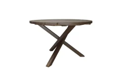 Utomhusmöbelgrupp Ø 112 cm bord & 4 Belize naturell stolar Brun