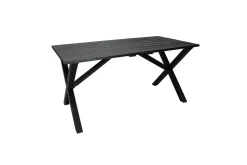 Utomhusmöbelgrupp 150 cm Bord & 4 Belize grå stolar Svart