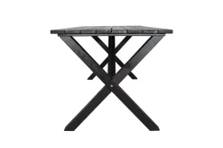Utomhusmöbelgrupp 150 cm Bord & 4 Belize grå stolar Svart