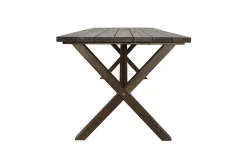 Utomhusmöbelgrupp 190 cm Bord & 6 Merida naturell stolar Brun