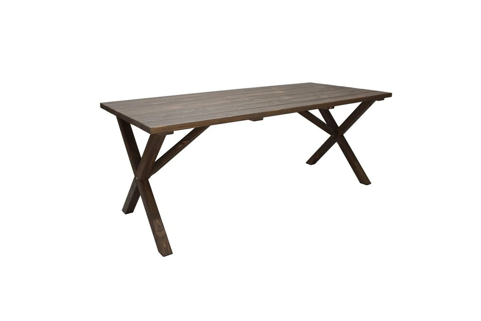 Utomhusmöbelgrupp 190 cm Bord & 6 Merida grå stolar Brun