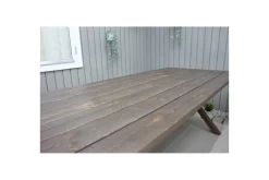 Utomhusmöbelgrupp 190 cm Bord & 6 Merida grå stolar Brun