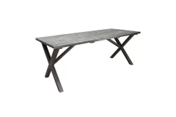 Utomhusmöbelgrupp 190 cm Bord & 6 Belize grå stolar Grå