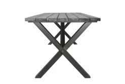 Utomhusmöbelgrupp 190 cm Bord & 6 Belize grå stolar Grå