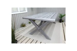Utomhusmöbelgrupp 220 cm bord & 6 Merida grå stolar Grå
