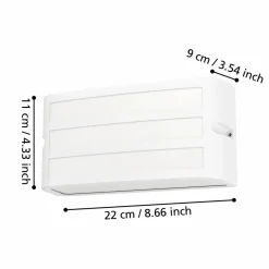 Utvändig vägglampa Camarda Vit