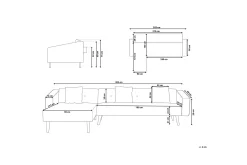 Vadso Hörnsoffa 303 cm