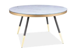 Vagaia Soffbord 80 cm Runt Marmormönster