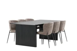 Vail Matgrupp 200 cm Rektangulär med 6 Modesto stolar