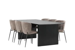 Vail Matgrupp 200 cm Rektangulär med 6 Modesto stolar
