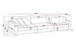 Valencia Extra Djup 5-sits Soffa i Chenille