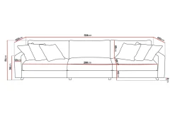 Valencia Extra Djup 5-sits Soffa i Chenille