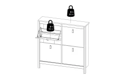 Vallvidera Skoskåp 25x102 cm