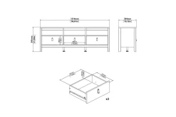 Vallvidera Tv-bänk 151 cm