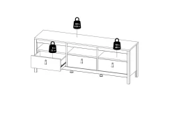 Vallvidera Tv-bänk 151 cm