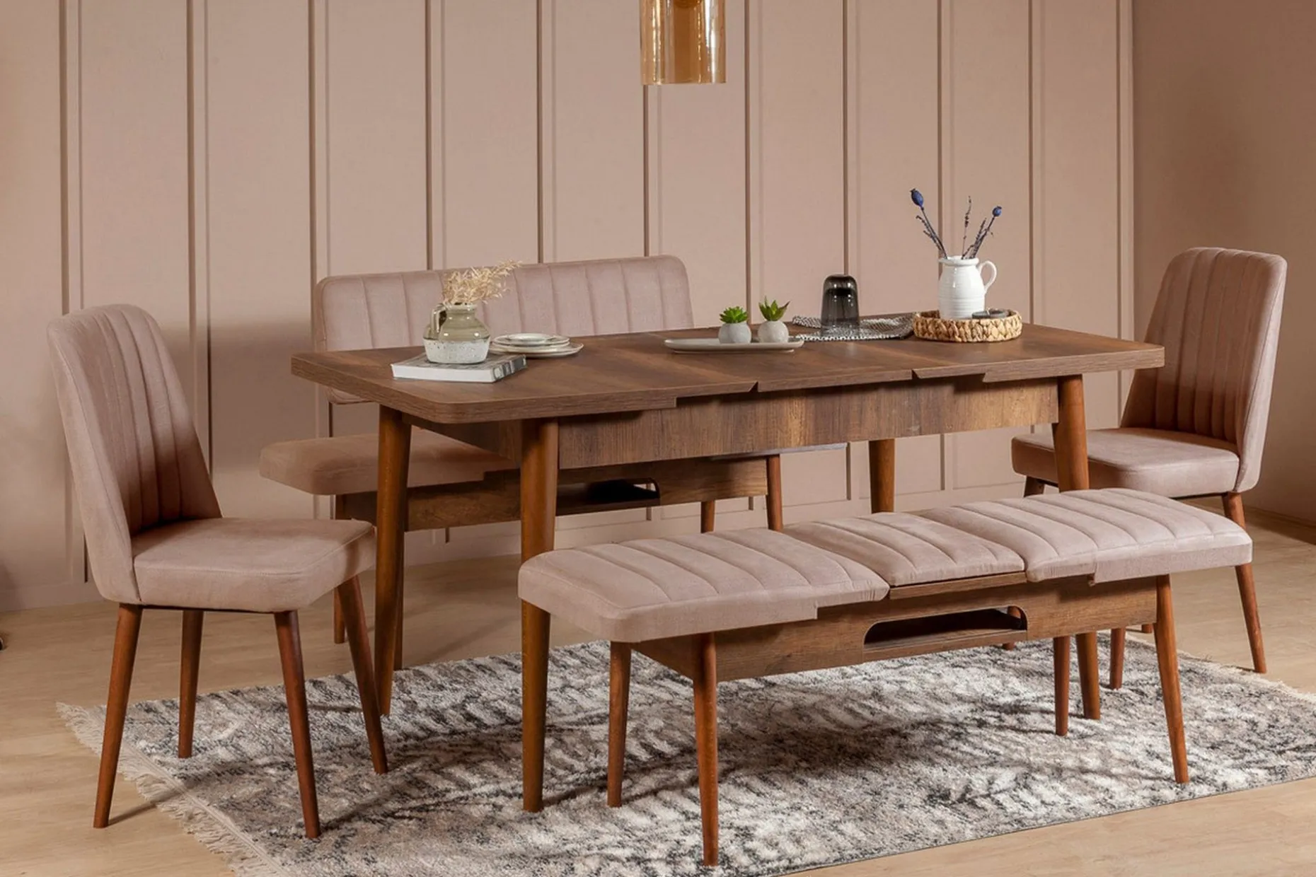 Valsot Förlängningsbar Matgrupp 129 cm
