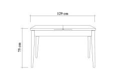 Valsot Förlängningsbar Matgrupp 129 cm