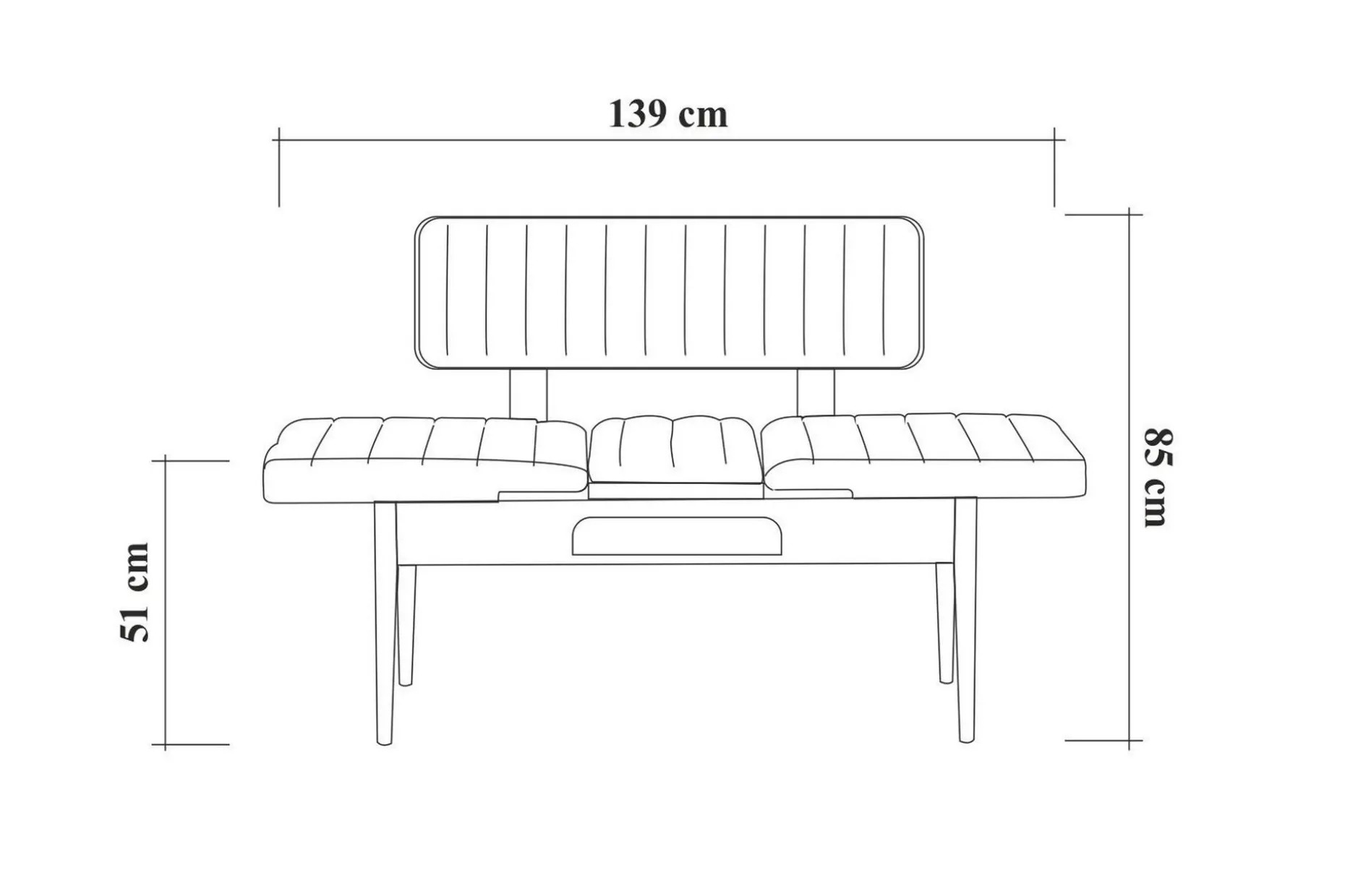 Valsot Förlängningsbar Matgrupp 129 cm