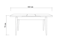 Valsot Förlängningsbar Matgrupp 129 cm