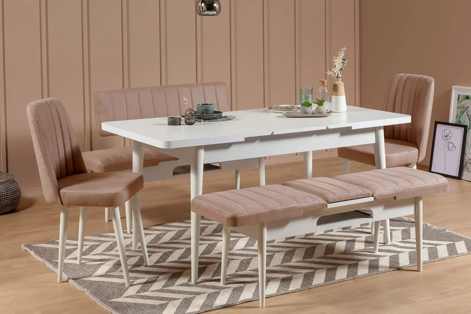 Valsot Förlängningsbar Matgrupp 129 cm