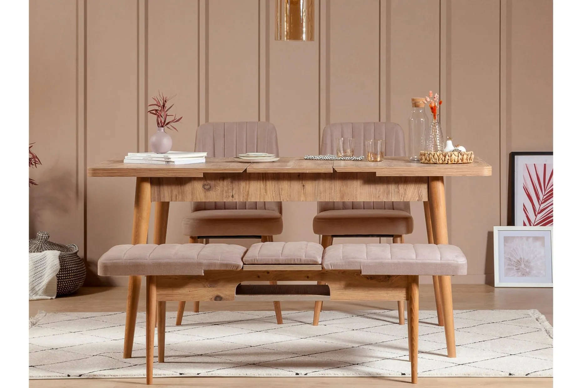 Valsot Förlängningsbar Matgrupp 129 cm