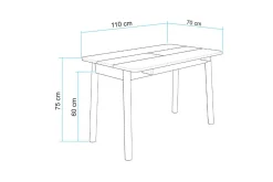 Valsot Matbord 110 cm