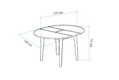 Valsot Runt Litet Matbord 100 cm