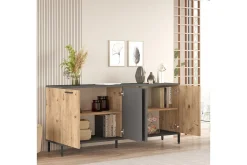 Vardagsrum Möbelset Zephral Atlantic Pine / Antracit