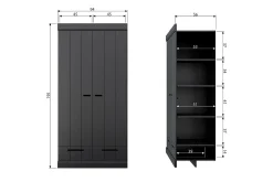 Varius Garderob 94x53 cm 2 Dörrar