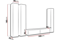 Vasil TV-möbelset 300x40x180 cm