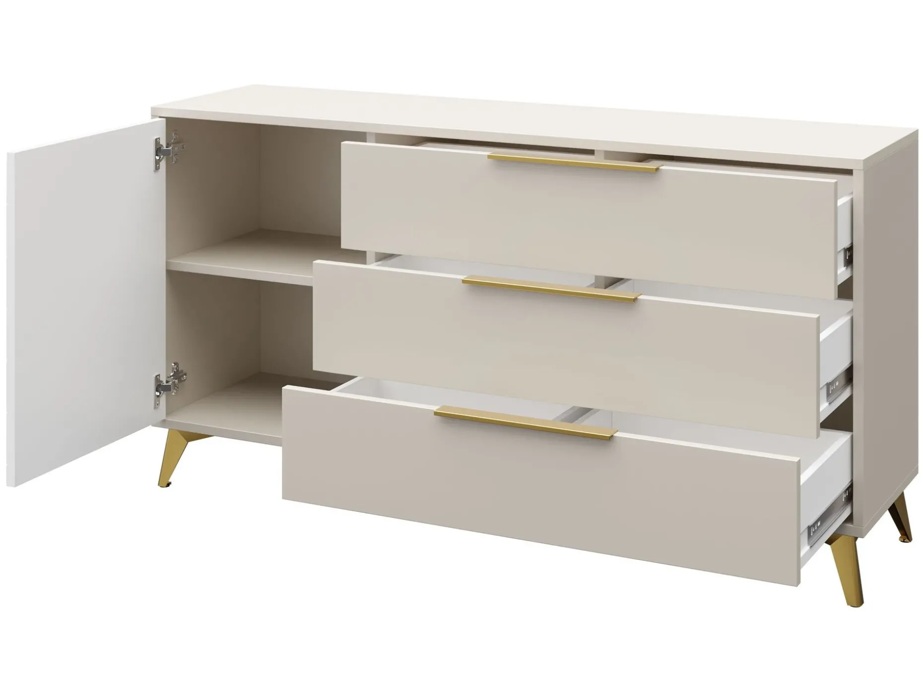 Vemdalen Möbelset vardagsrum - tv-bänk, bokhylla, skänk och soffbord